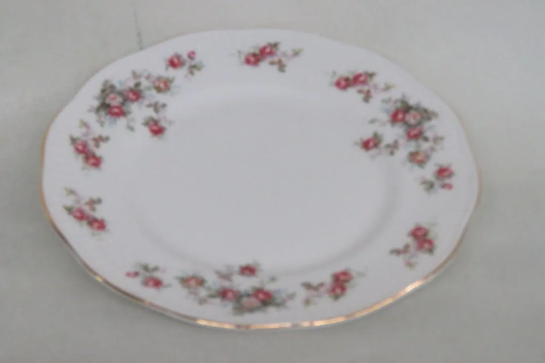 Rosina Queens England Bone China Rosamund Floral Pink Roses Plate - 3