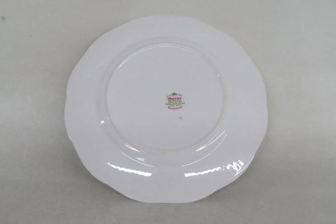 Rosina Queens England Bone China Rosamund Floral Pink Roses Plate - 7