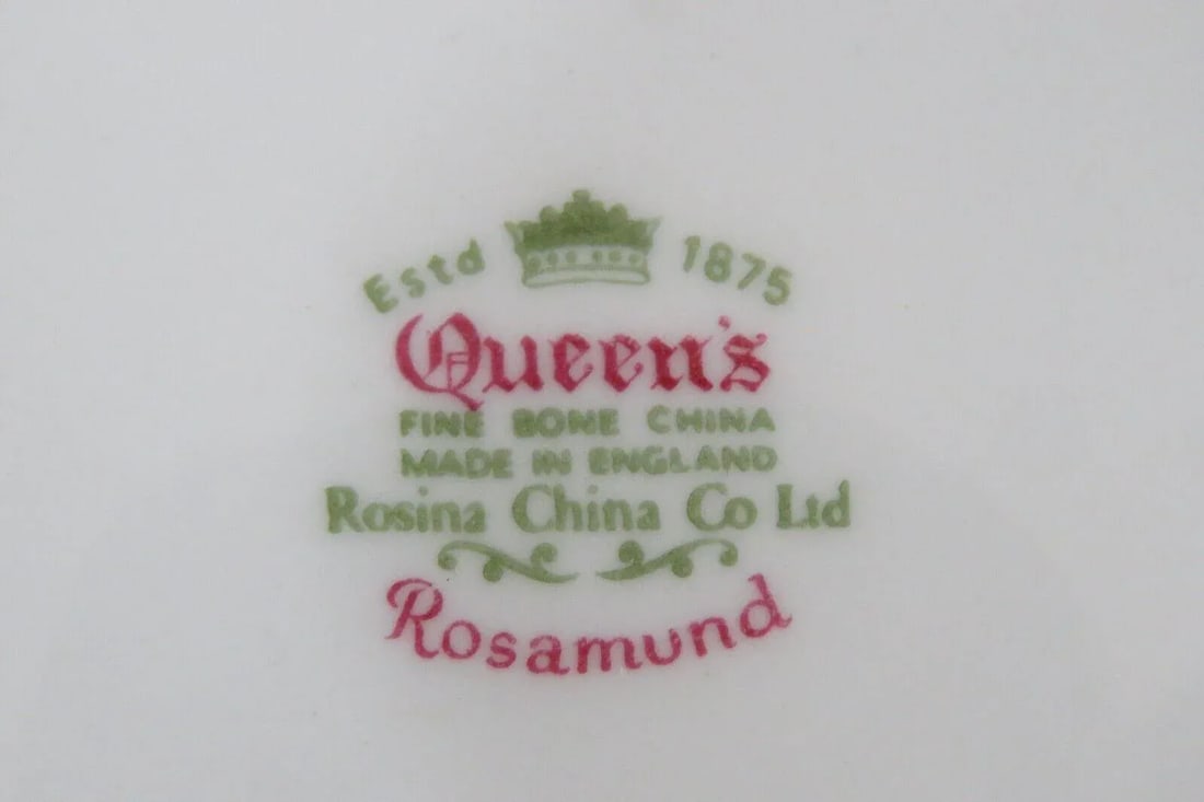 Rosina Queens England Bone China Rosamund Floral Pink Roses Plate - 8