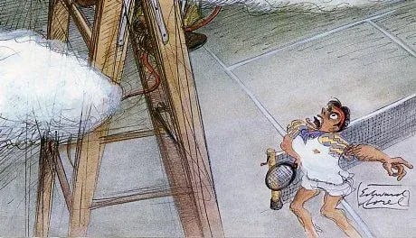 1995, Vintage New Yorker Cover, September 4 (Edward Sorel), Original New Yorker Magazine Cover, Spor - 2