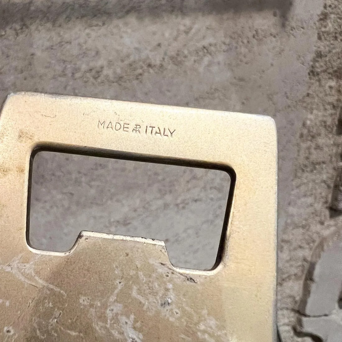 Aldo Tura Barware Bottle Opener + Ice Tongs Goatskin and Brass Italy - 3