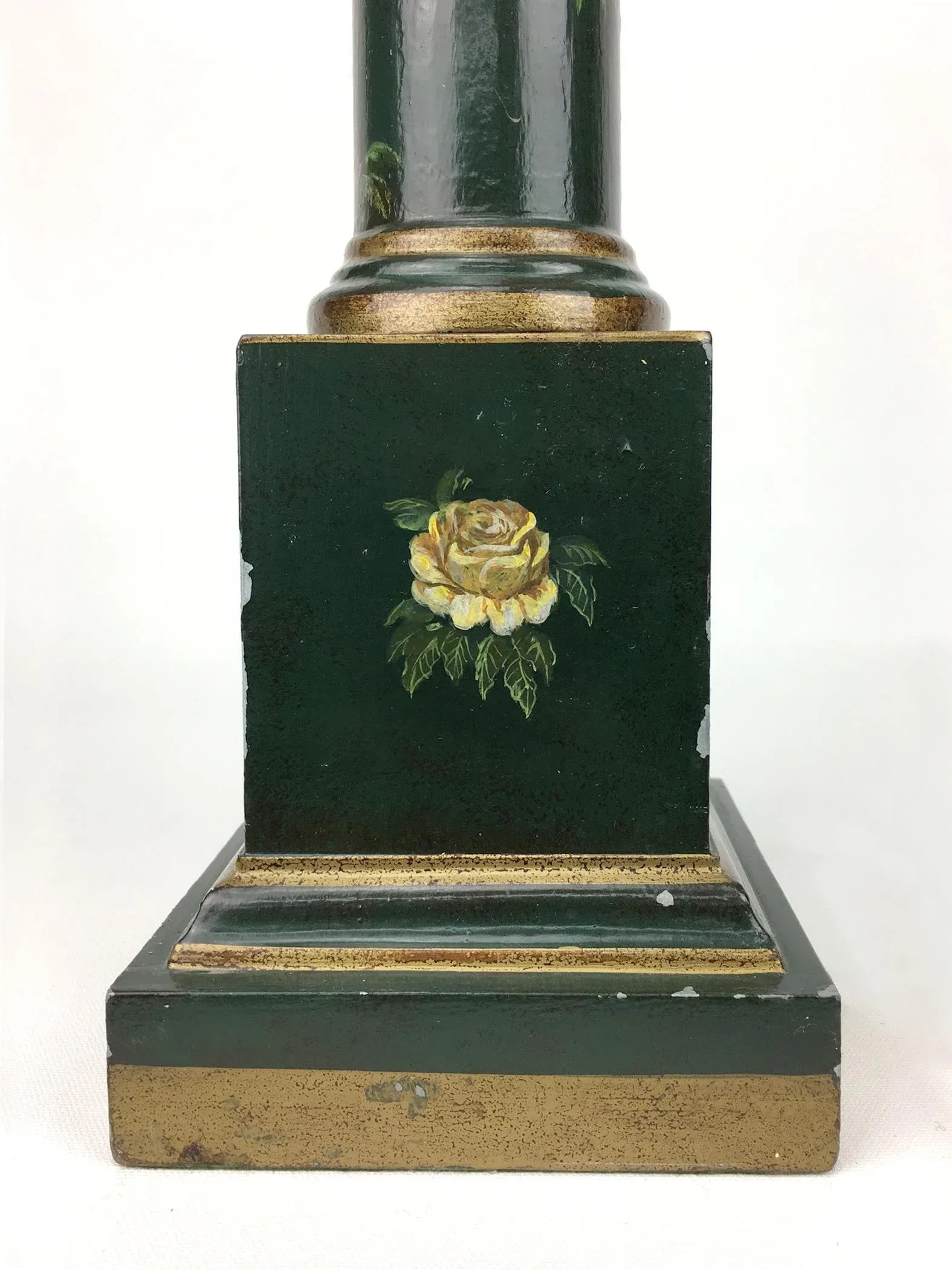 1970s Botanical Motif Column Table Lamp - 3