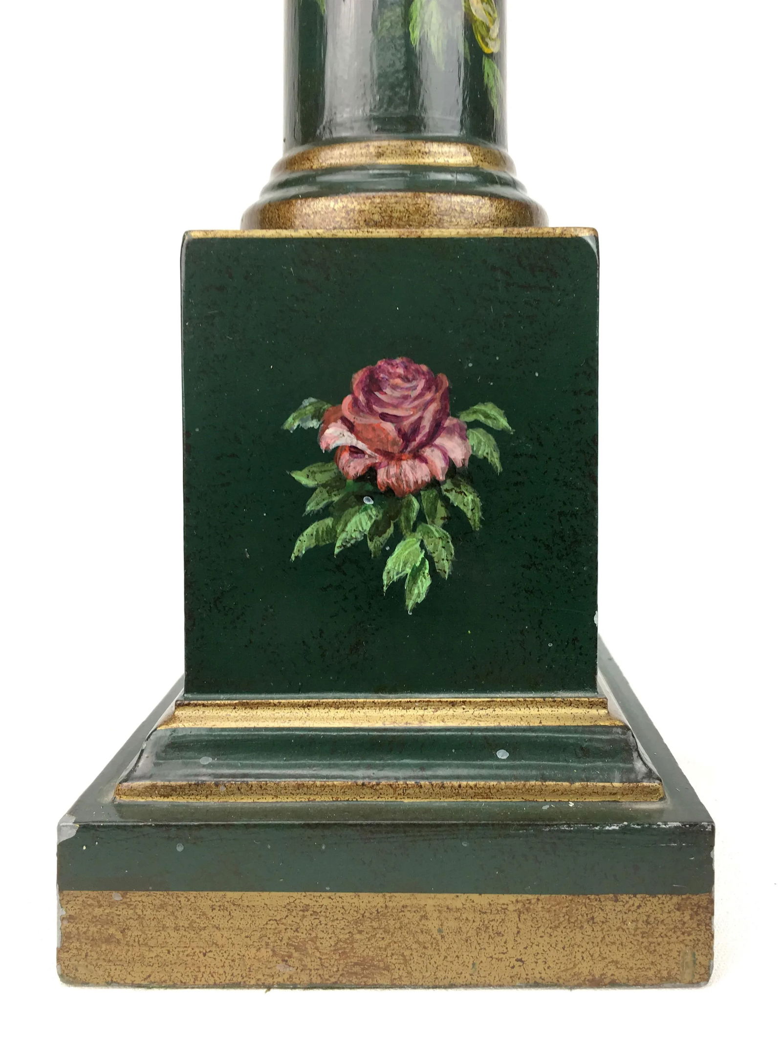 1970s Botanical Motif Column Table Lamp - 6