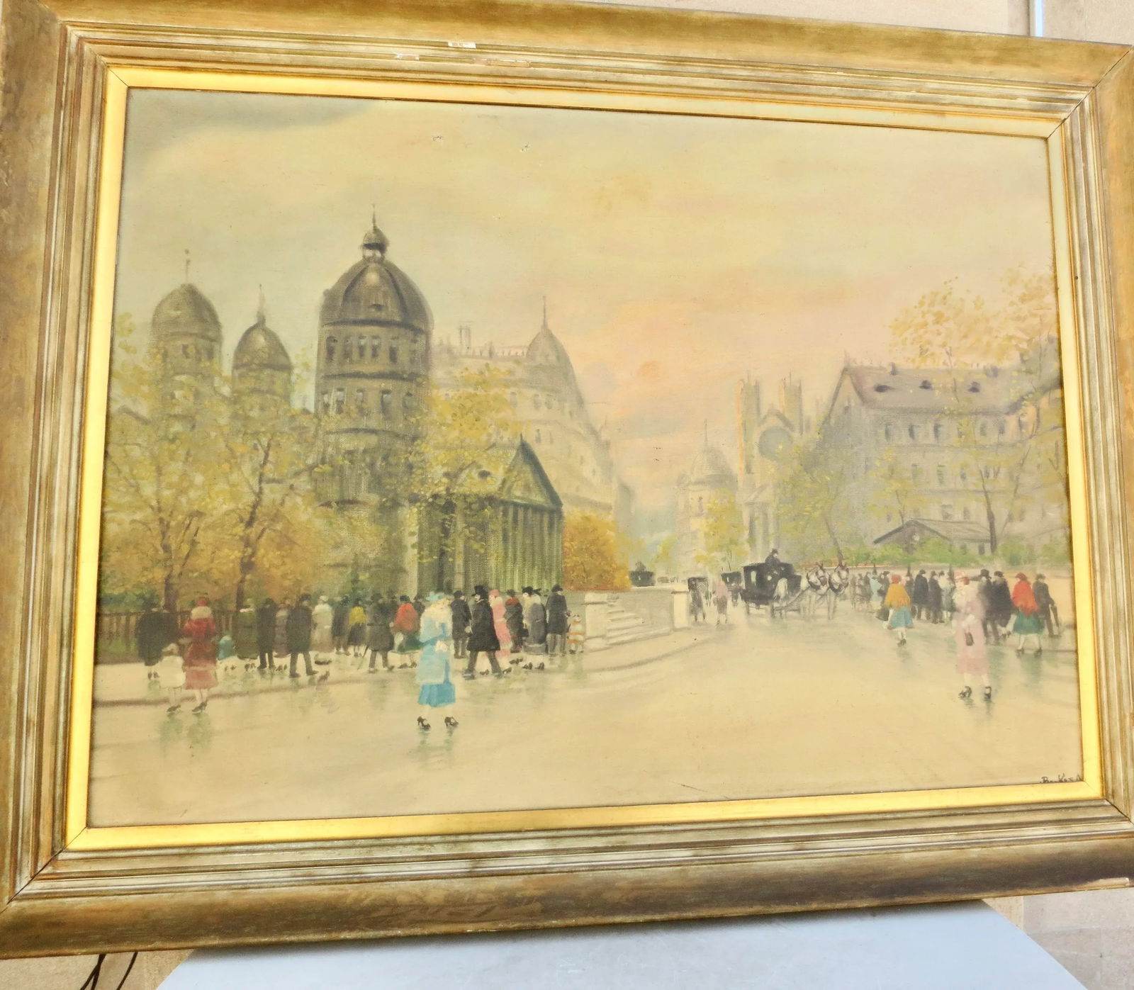 Antal Berkes Post Impressionist Paris Street Scene Circa 1920s - 4
