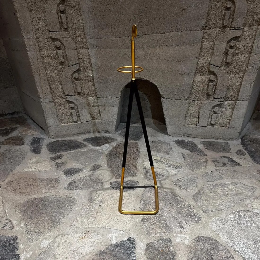 1950s Sculptural Brass Umbrella Holder Style Ico Parisi Italy - 5