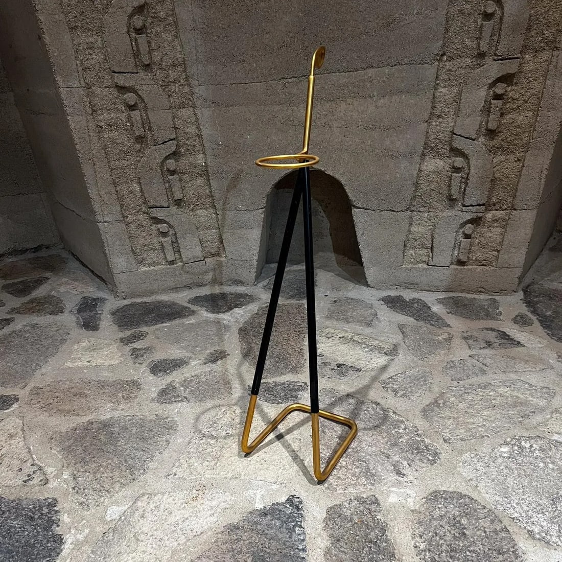 1950s Sculptural Brass Umbrella Holder Style Ico Parisi Italy - 6