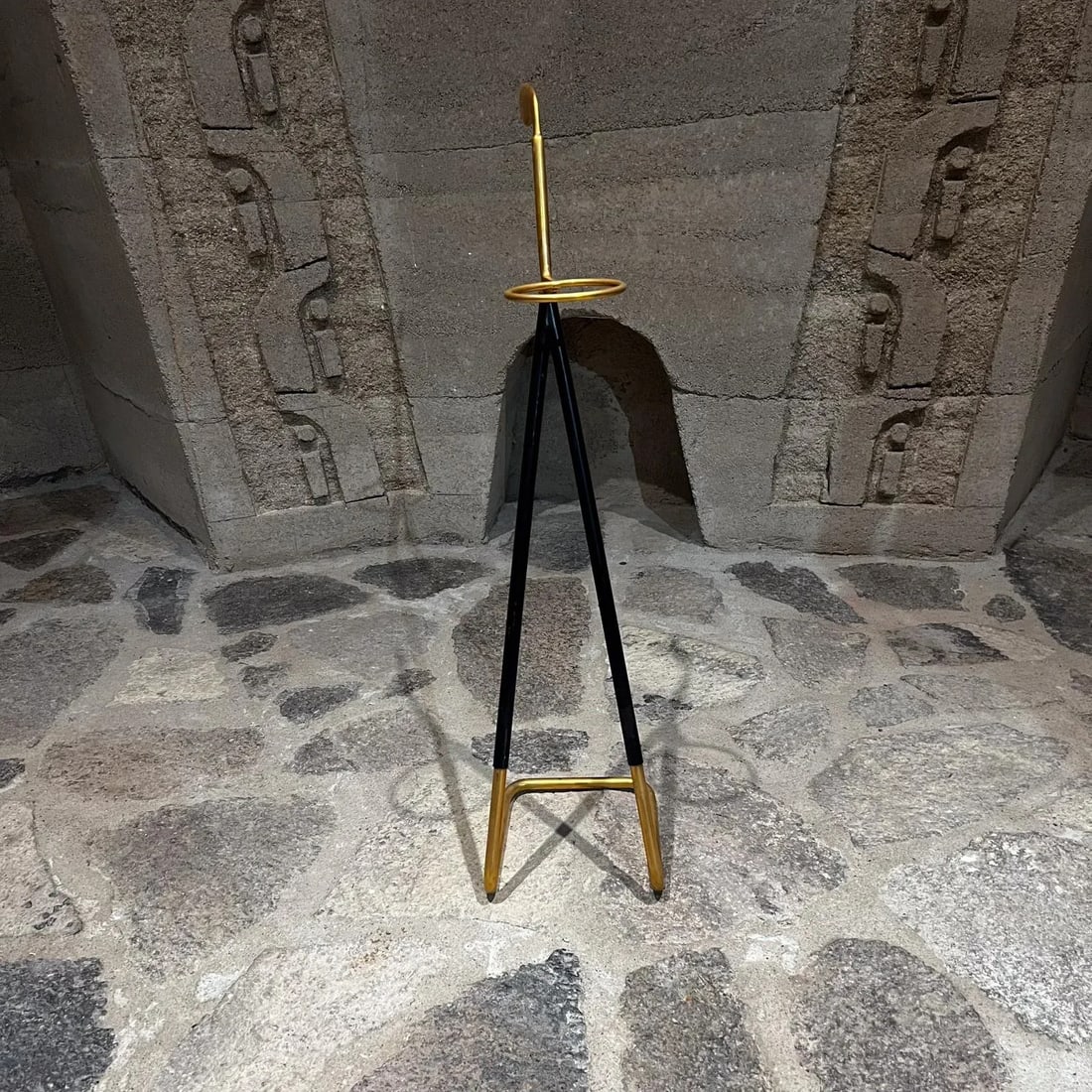 1950s Sculptural Brass Umbrella Holder Style Ico Parisi Italy - 7