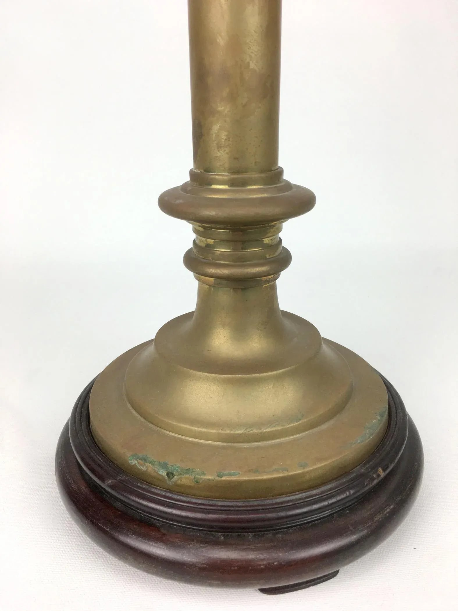 1970s Traditional Brass Empire Column Lamp - 2
