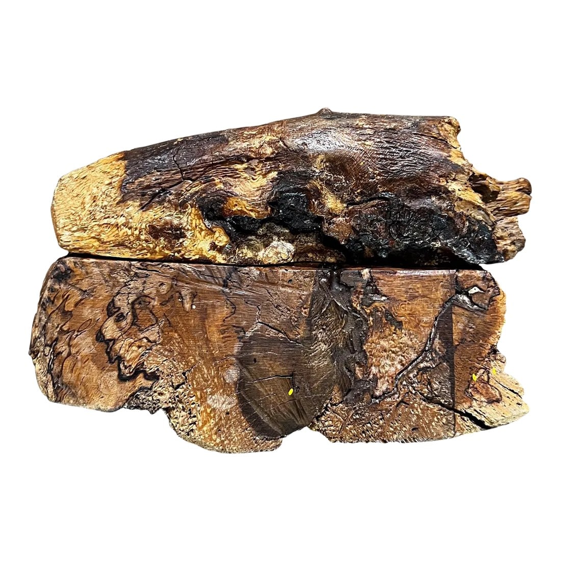 1970s Don Shoemaker for SeÃ±al Carved Root Wood Box Mexico: For your consideration a free form lidded box designer Don Shoemaker Mexico. Retains original label SeÃ±al. Mexico circa the 1970s. Cocobolo root wood. Dimensions: 6.5" H x 4" D x 10" W 