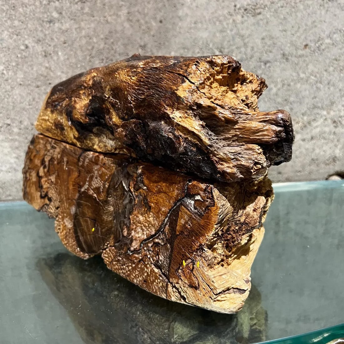 1970s Don Shoemaker for SeÃ±al Carved Root Wood Box Mexico - 3