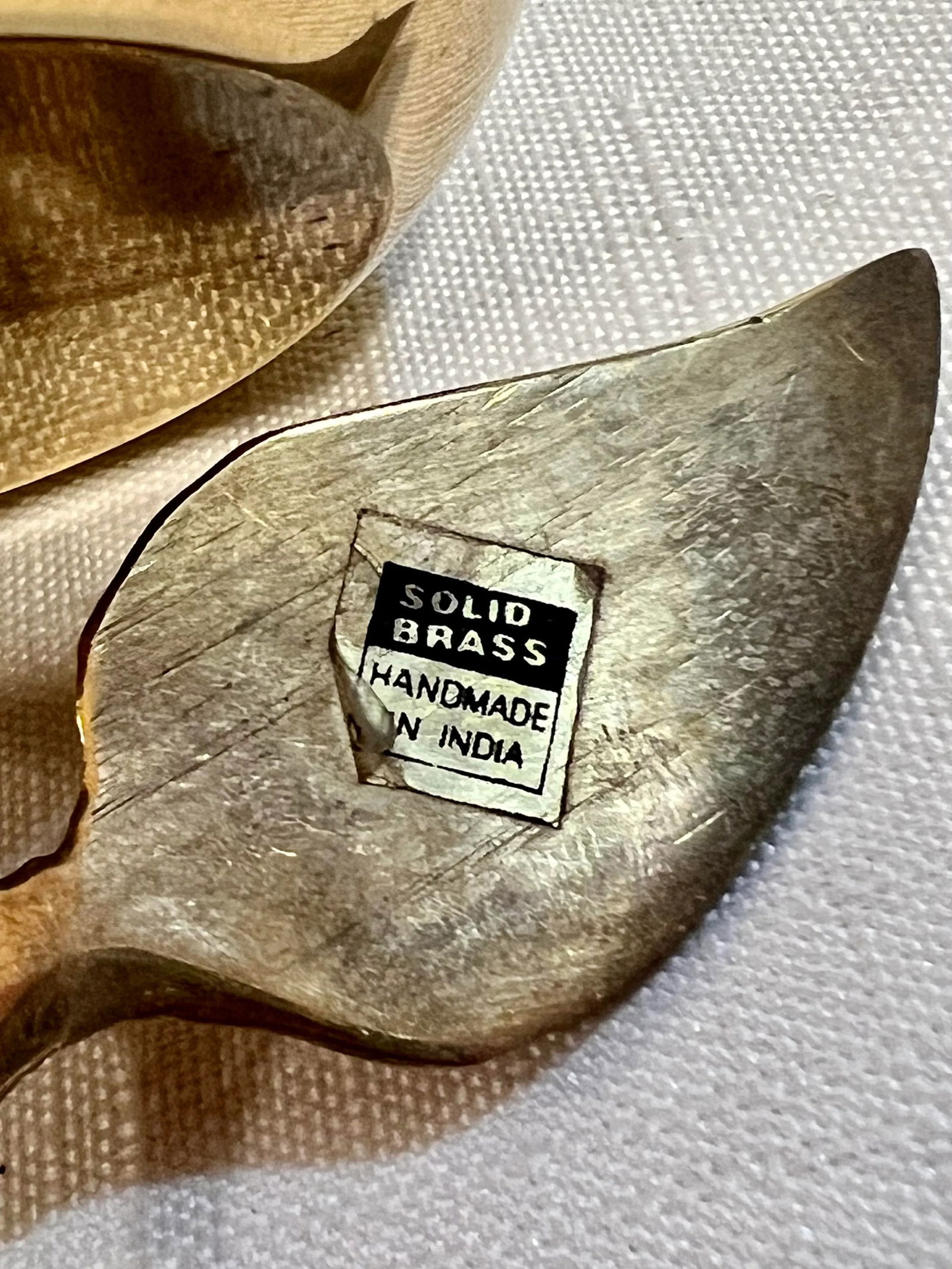 Vintage Hand Made Polished Solid Brass Apple Bell - 4