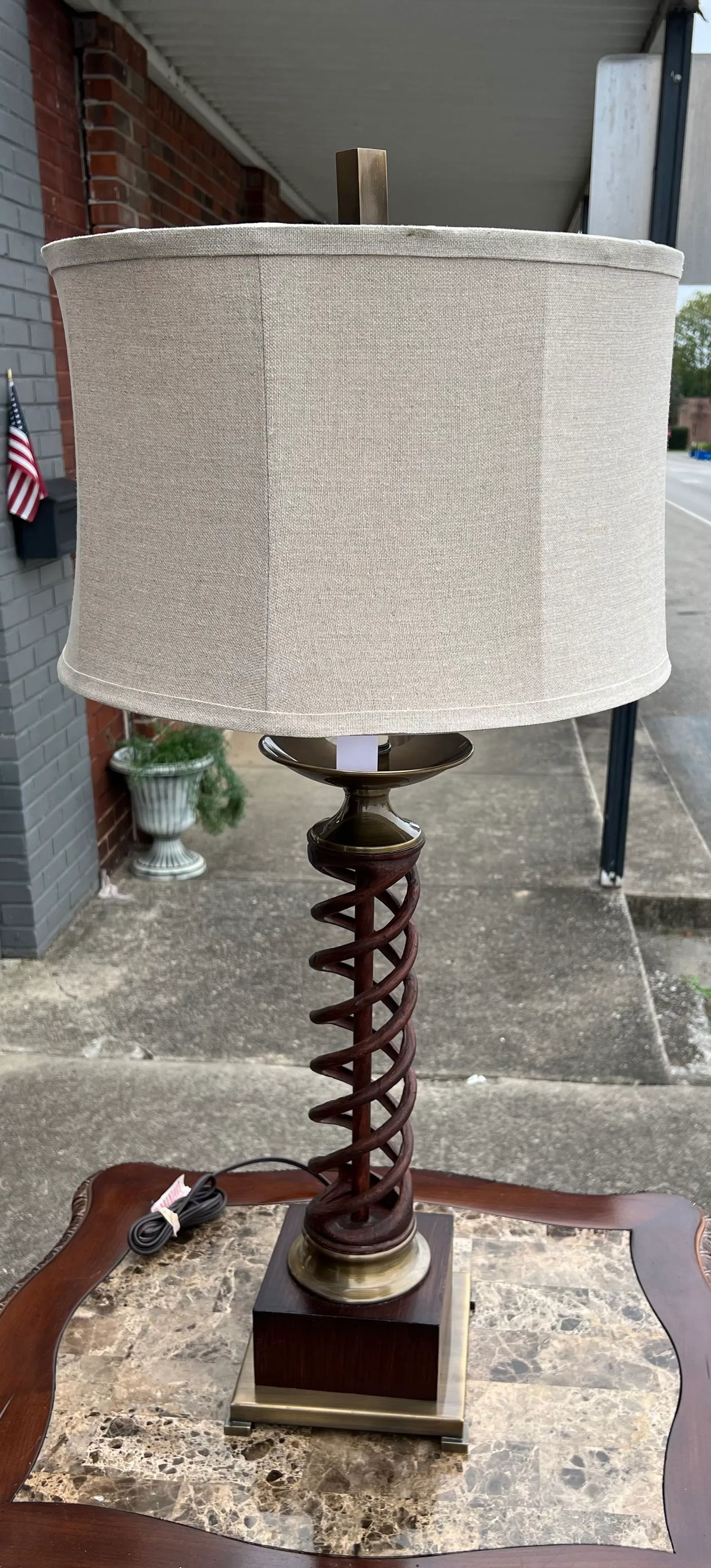 1980s Frederick Cooper Style Helix Lamp - 2