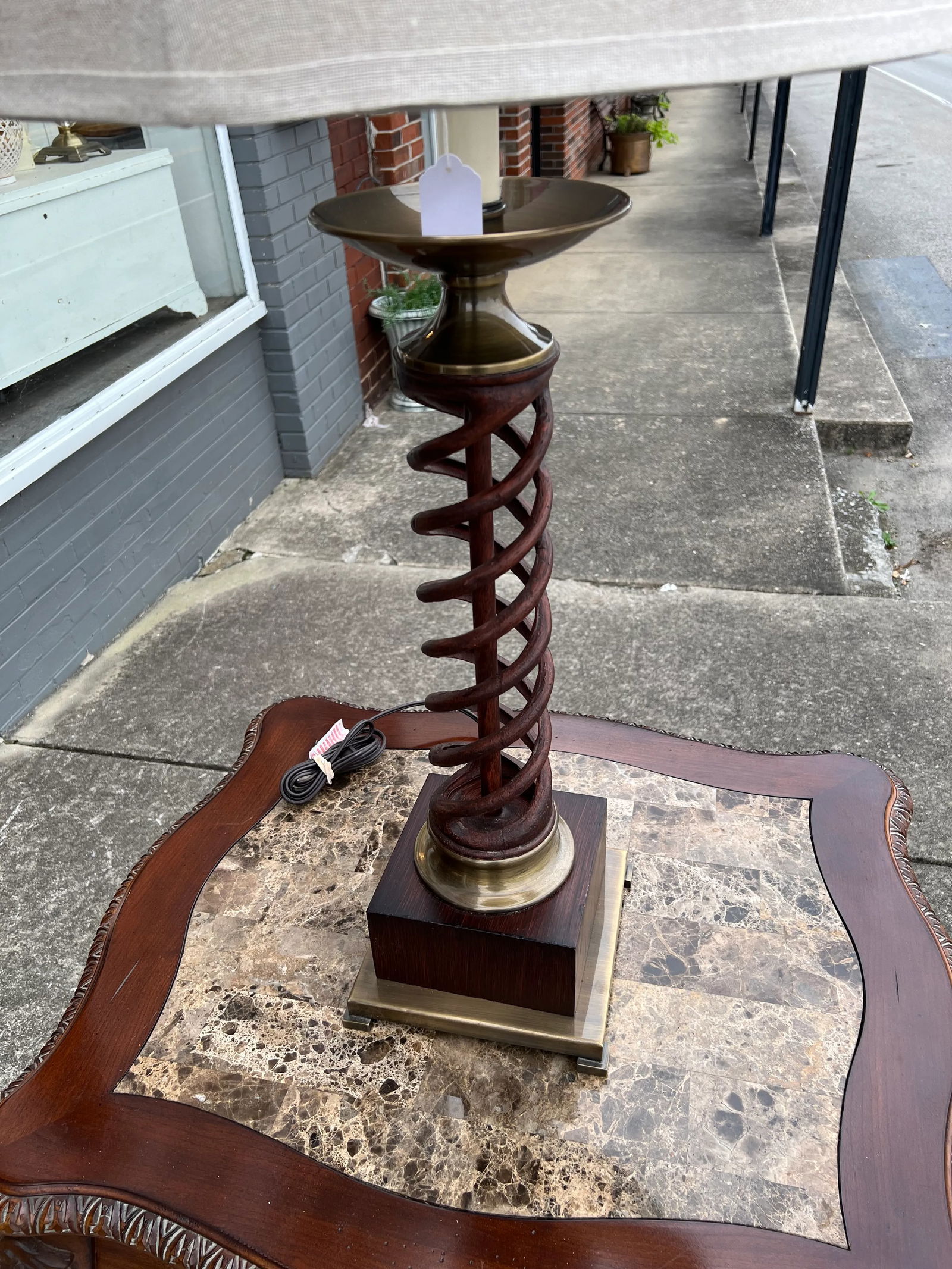 1980s Frederick Cooper Style Helix Lamp - 4