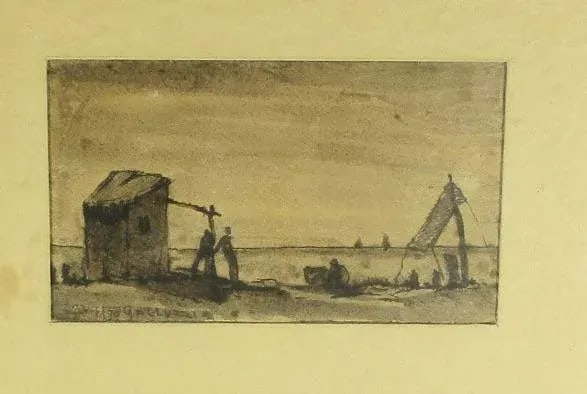 John Gallucci Litho Beach Scene 1933 - 2