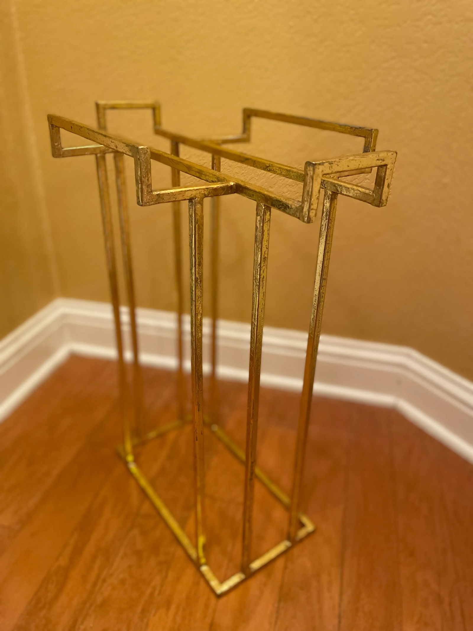 Late 20th Century Modern Gold Leaf on Metal Umbrella Stand - 4