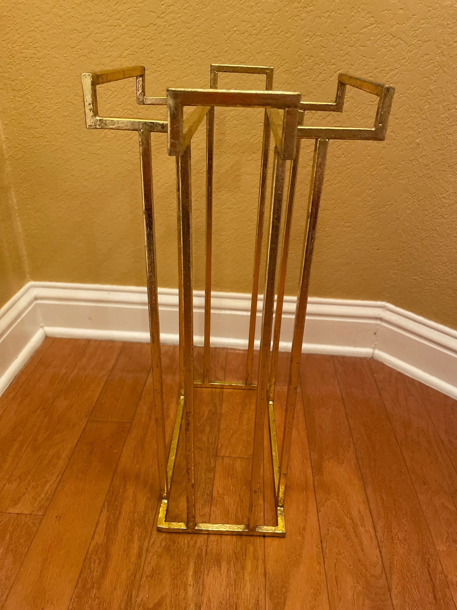Late 20th Century Modern Gold Leaf on Metal Umbrella Stand - 5