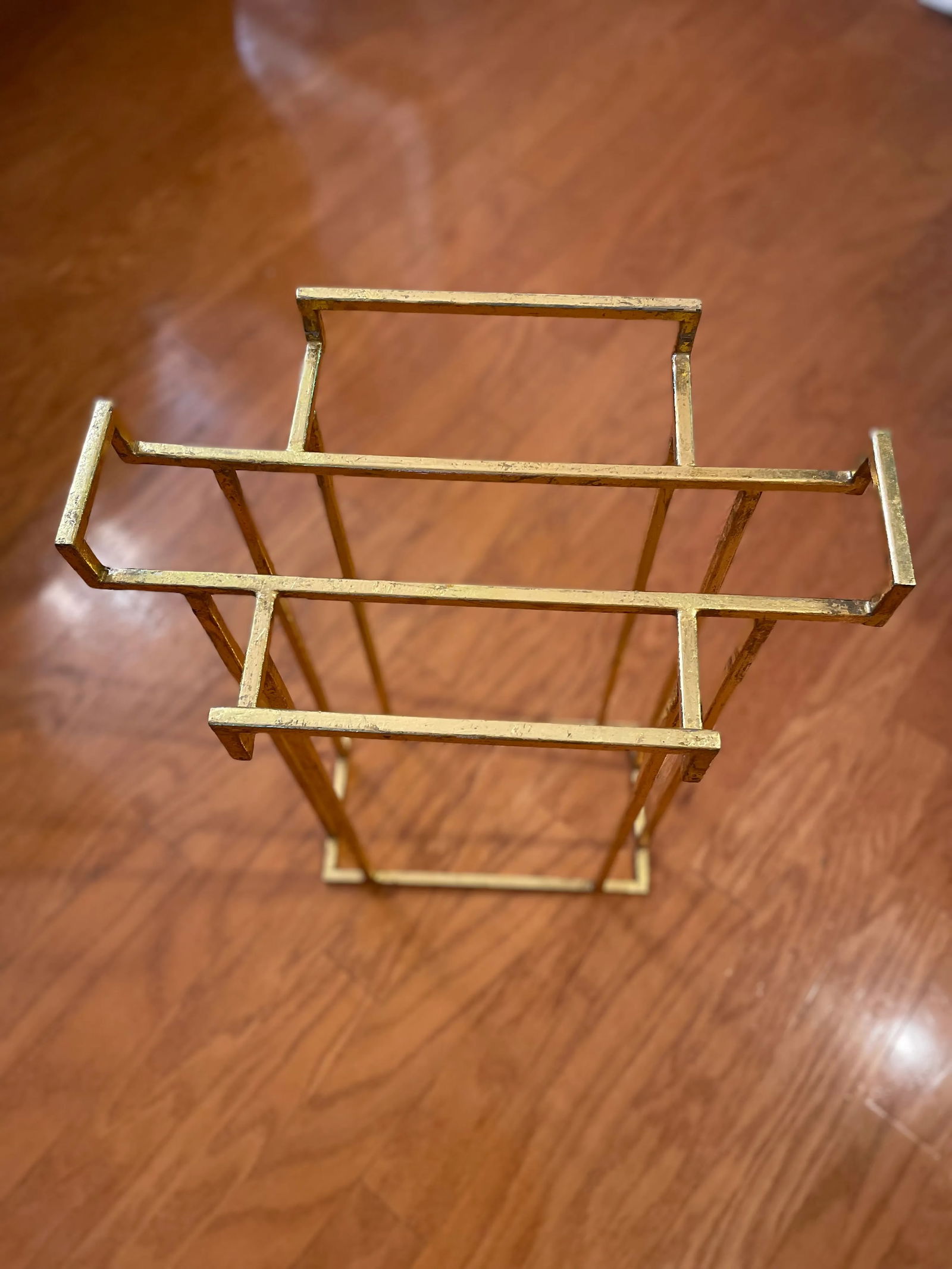 Late 20th Century Modern Gold Leaf on Metal Umbrella Stand - 6
