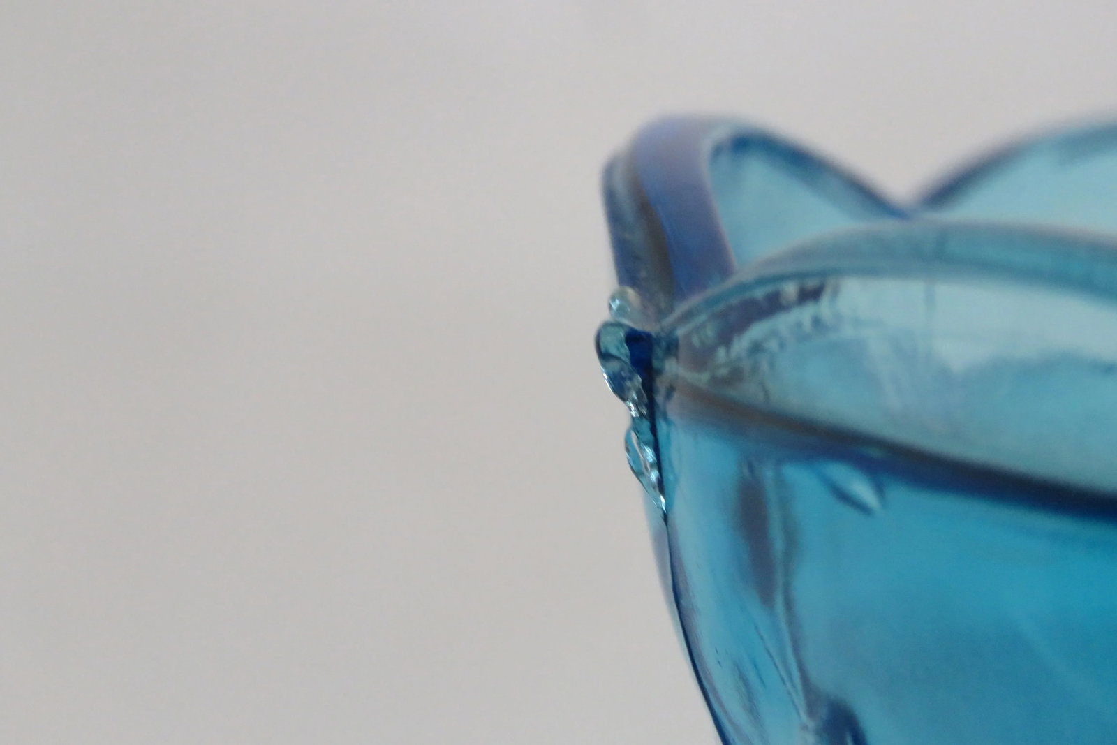 Indiana Glass Capri Blue Glass Colony Harvest Grape Compote Candy Dish Bowl - 10