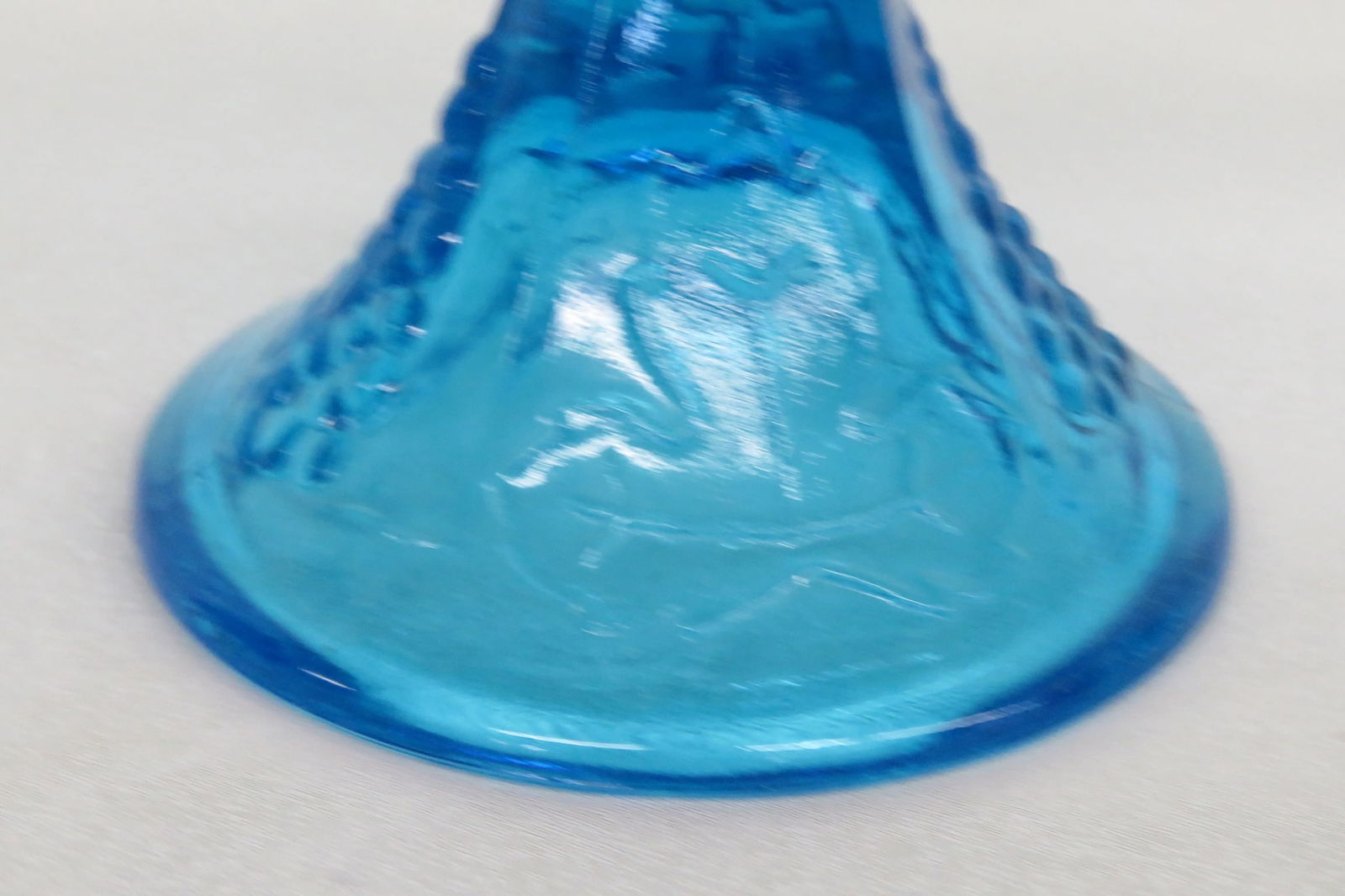 Indiana Glass Capri Blue Glass Colony Harvest Grape Compote Candy Dish Bowl - 4