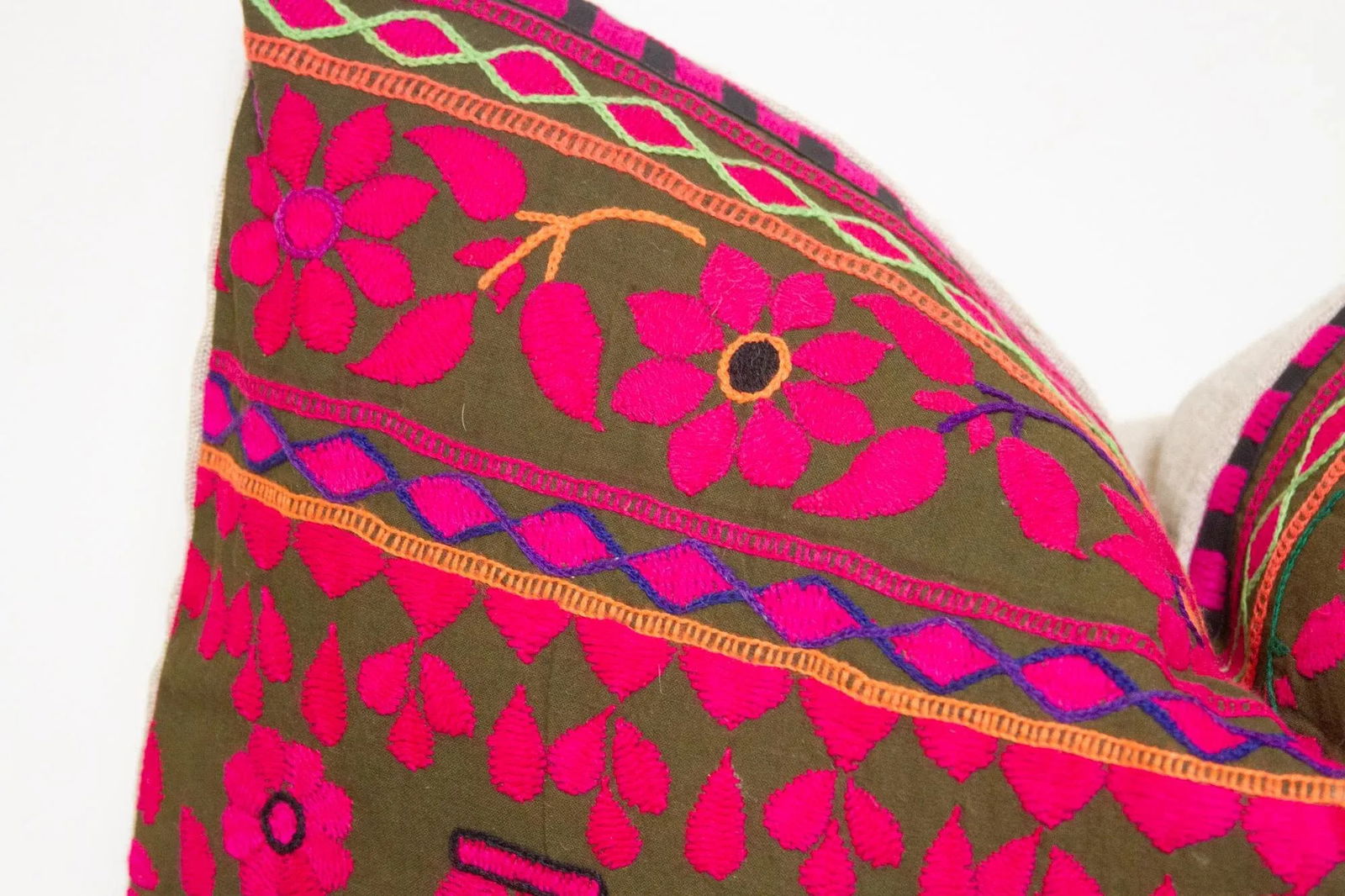 Siti Embroidered Floral Pillow - 5