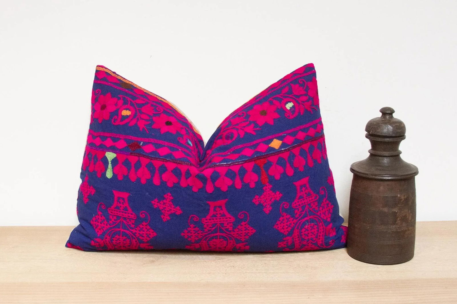 Nini Embroidered Floral Pillow - 2