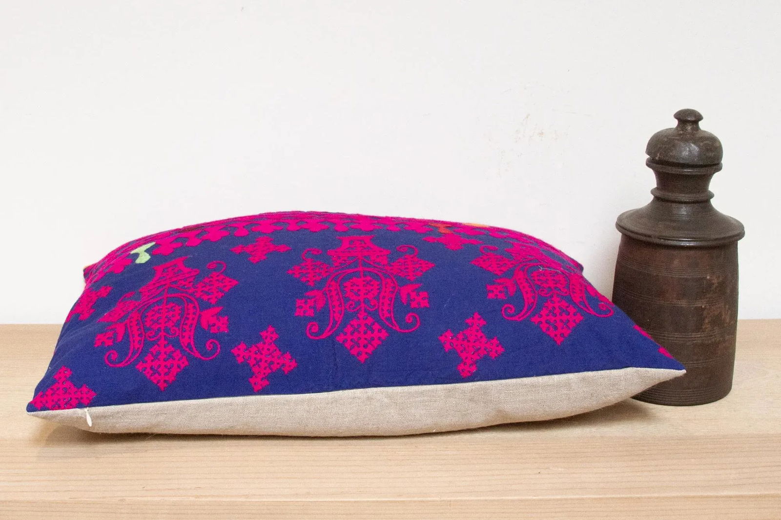 Nini Embroidered Floral Pillow - 6