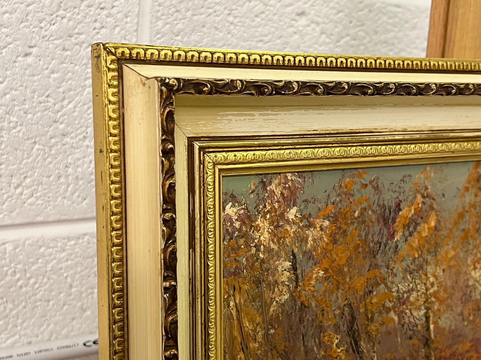 Original Impasto Oil Painting Art of an Autumnal River Landscape by Irish Artist, 1985 - 8