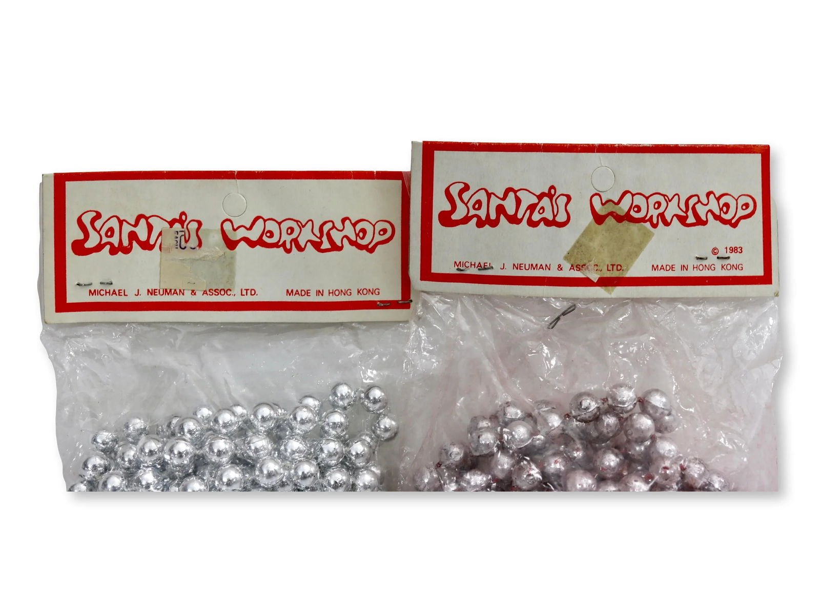 Midcentury 9ft Faux Mercury Glass Tree Garlands, a Pair - 2