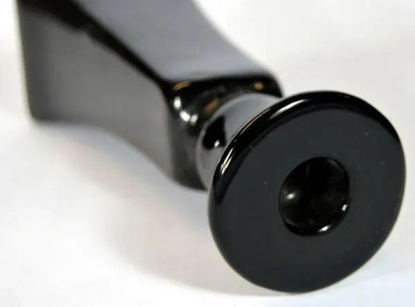 Black Porcelain Candle Holders - A Pair - 5