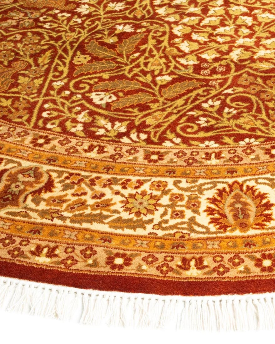 Mogul, One-of-a-Kind Hand-Knotted Area Rug - Orange, 5' 1" x 7' 7" - 2