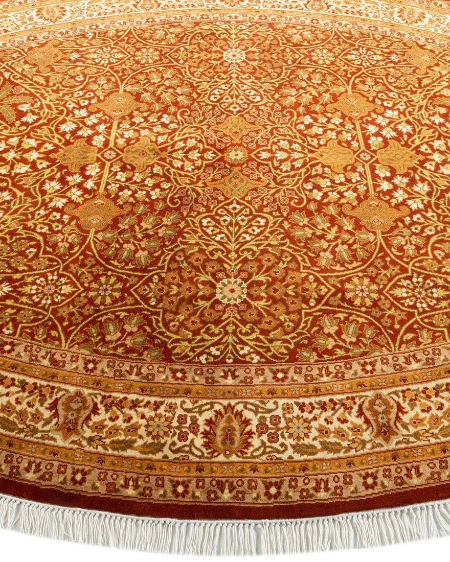 Mogul, One-of-a-Kind Hand-Knotted Area Rug - Orange, 5' 1" x 7' 7" - 4