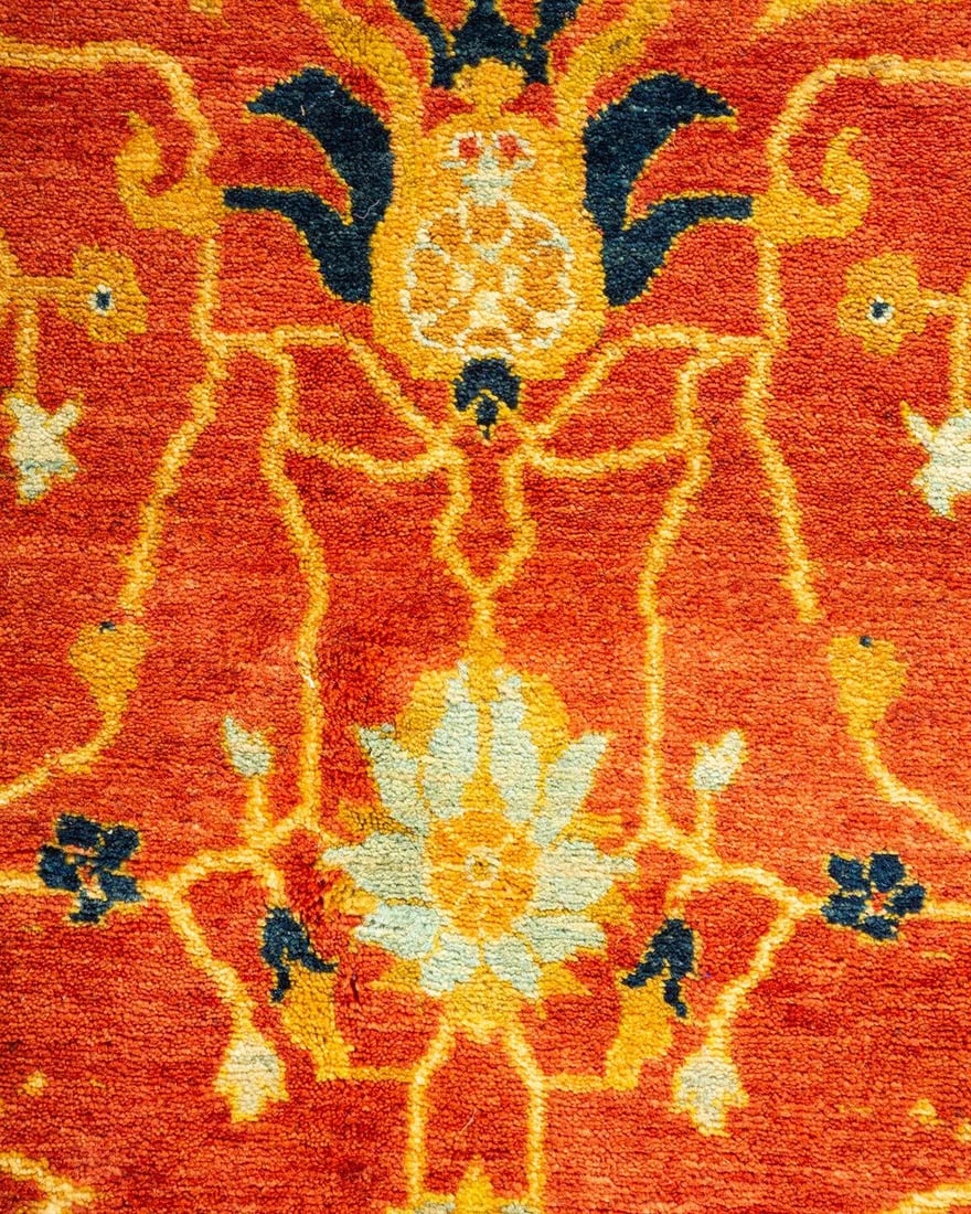 Mogul, One-of-a-Kind Hand-Knotted Area Rug - Orange, 6' 0" x 9' 0" - 3