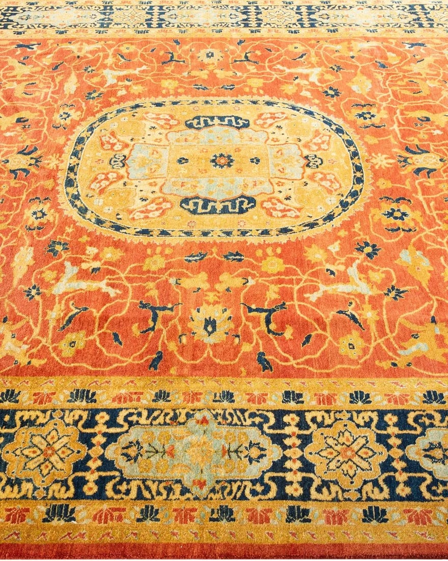 Mogul, One-of-a-Kind Hand-Knotted Area Rug - Orange, 6' 0" x 9' 0" - 4