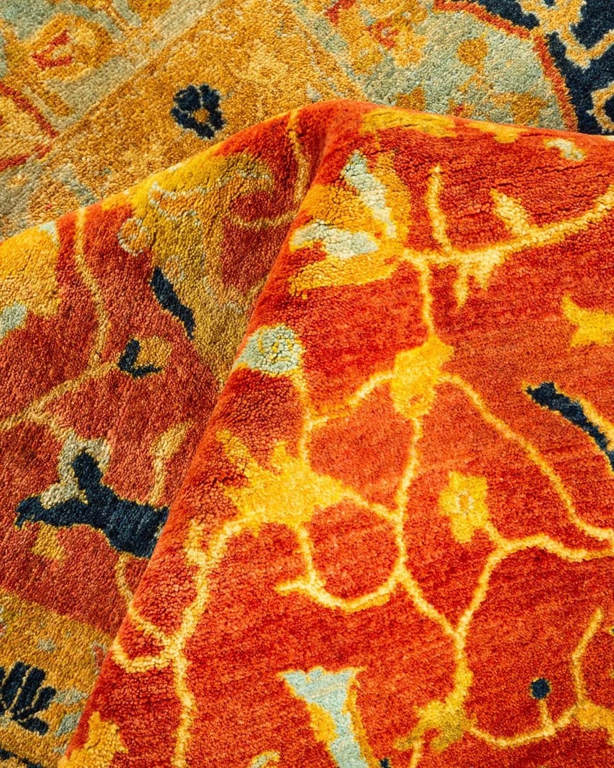 Mogul, One-of-a-Kind Hand-Knotted Area Rug - Orange, 6' 0" x 9' 0" - 7