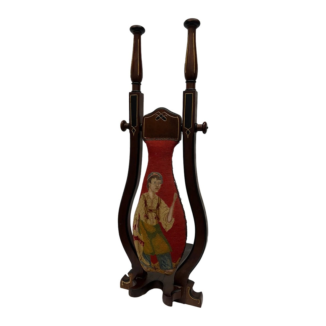 Unusual 19th C., Victorian Aesthetic Movement Petit Point Boot Jack