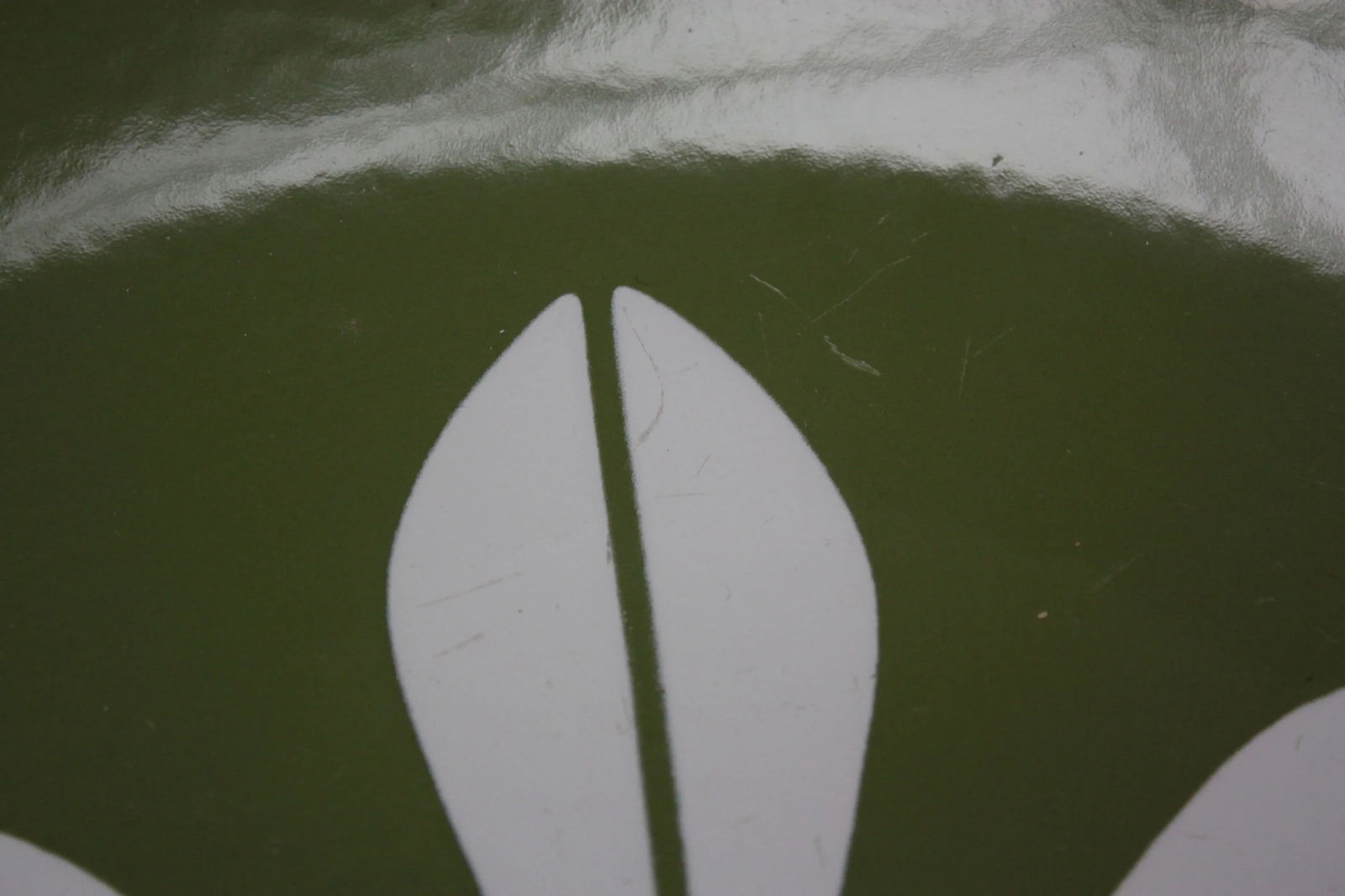 Set of Three Green 'Lotus' Enamel Plates by Arne Clausen for Cathrineholm - 8