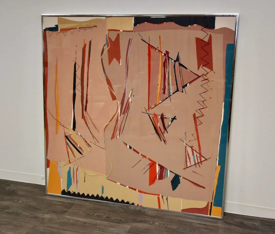 1980s Sally Anderson Large Abstract Painting - 10