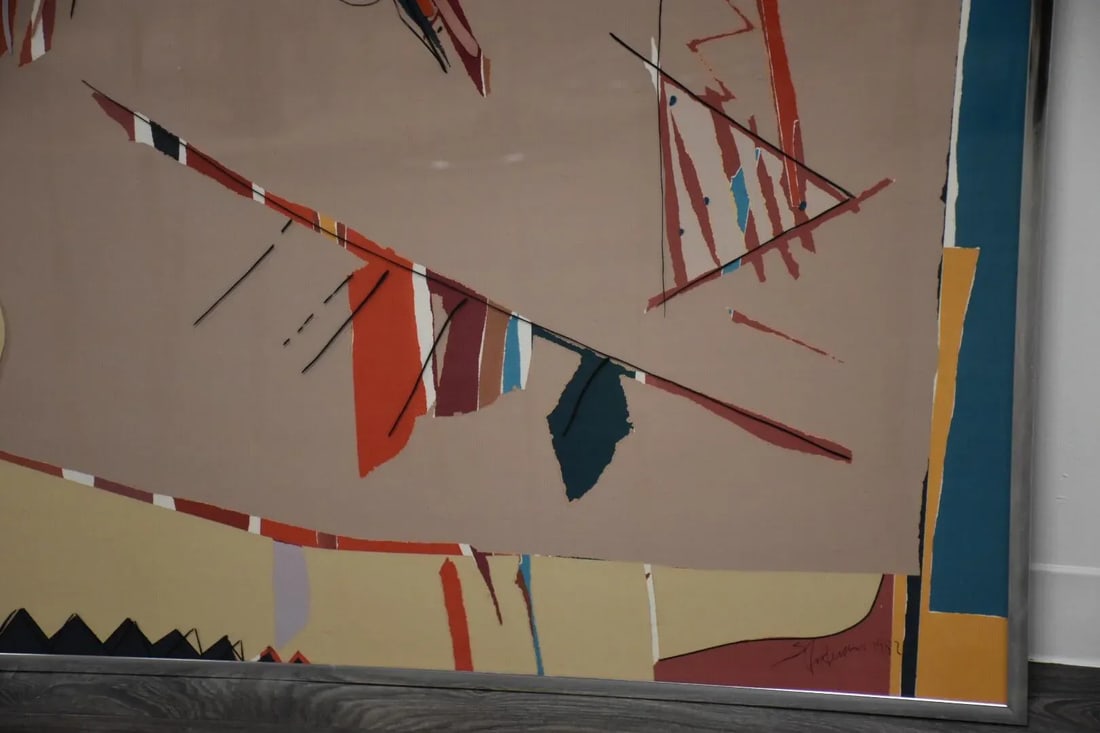 1980s Sally Anderson Large Abstract Painting - 5