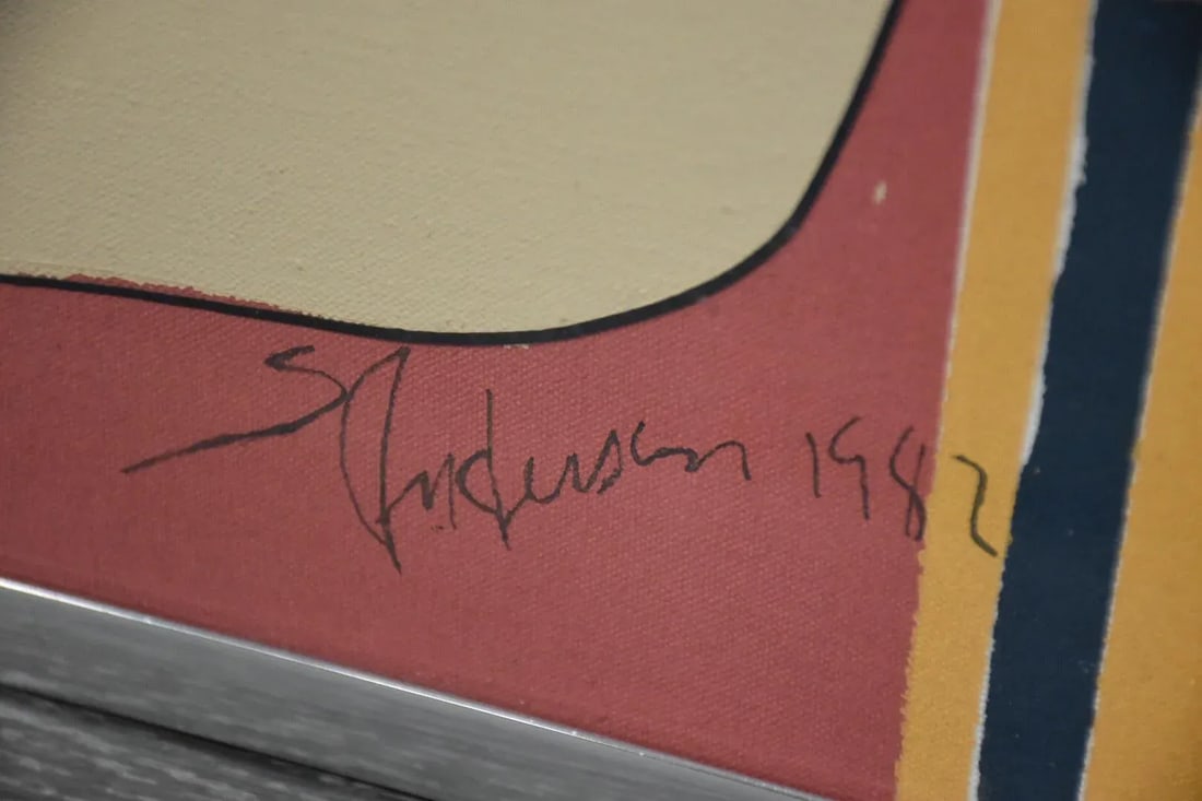 1980s Sally Anderson Large Abstract Painting - 8