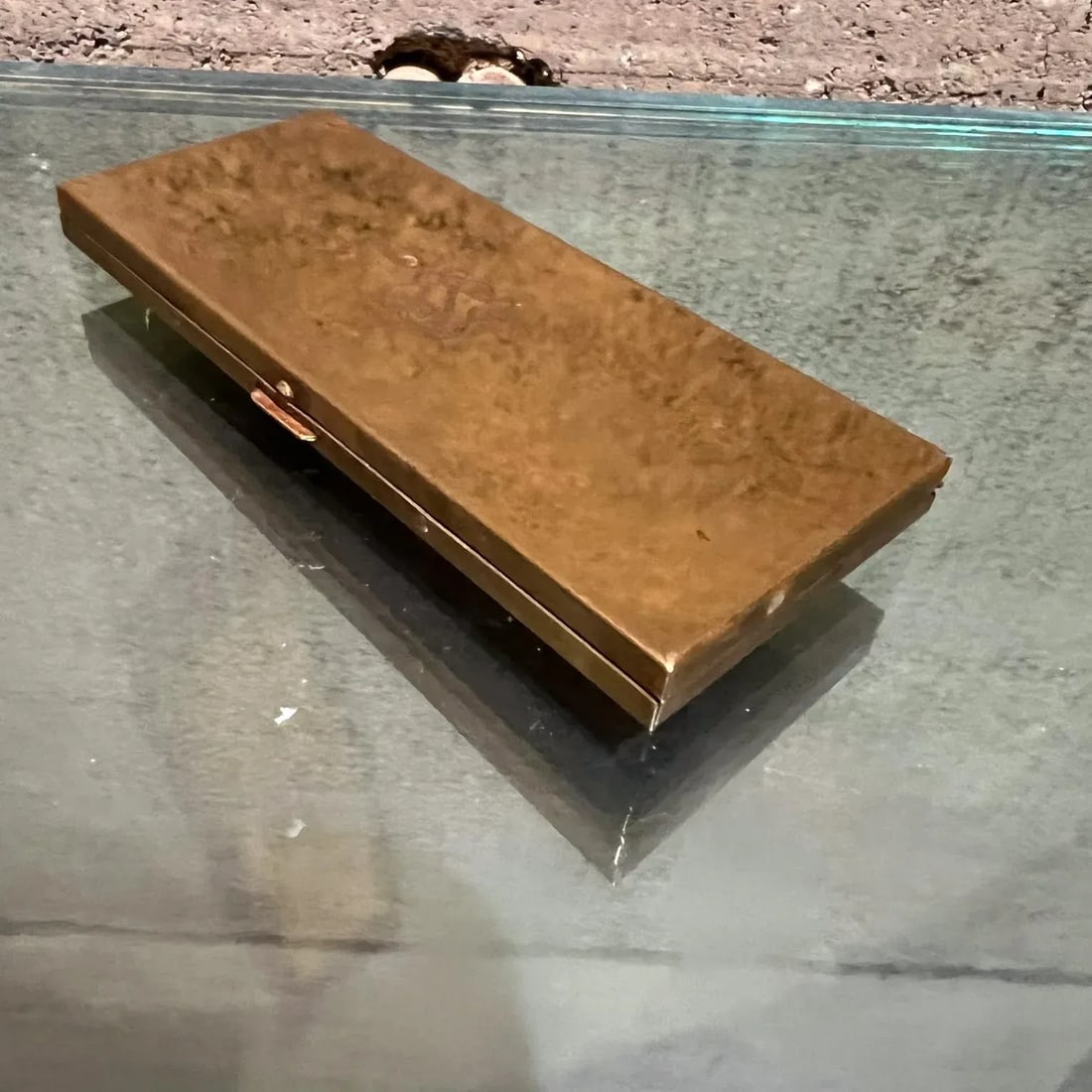 1960s Vintage Brass Compact Case - 4