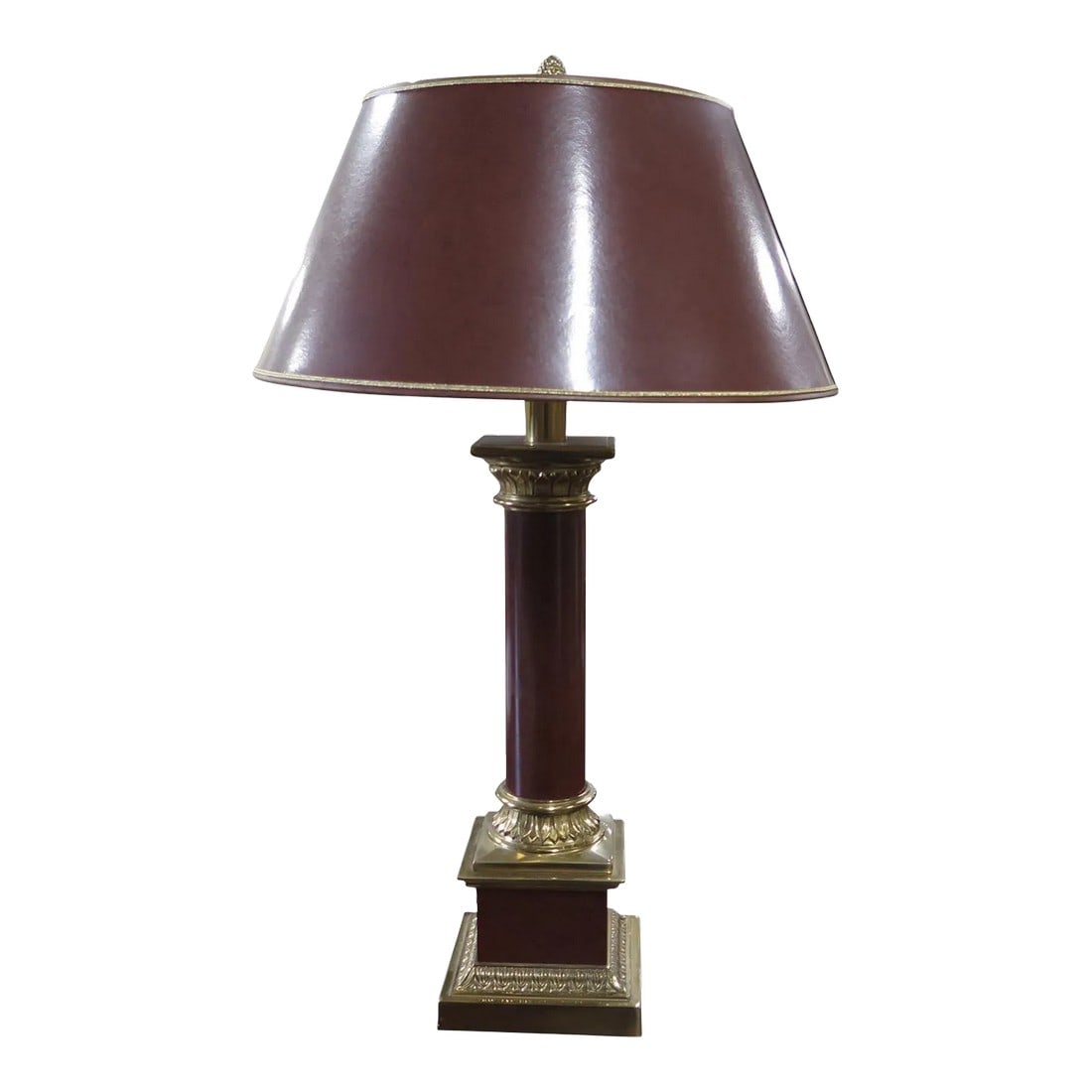 Stiffel Brass & Faux Finish Lamp (1 of 6)