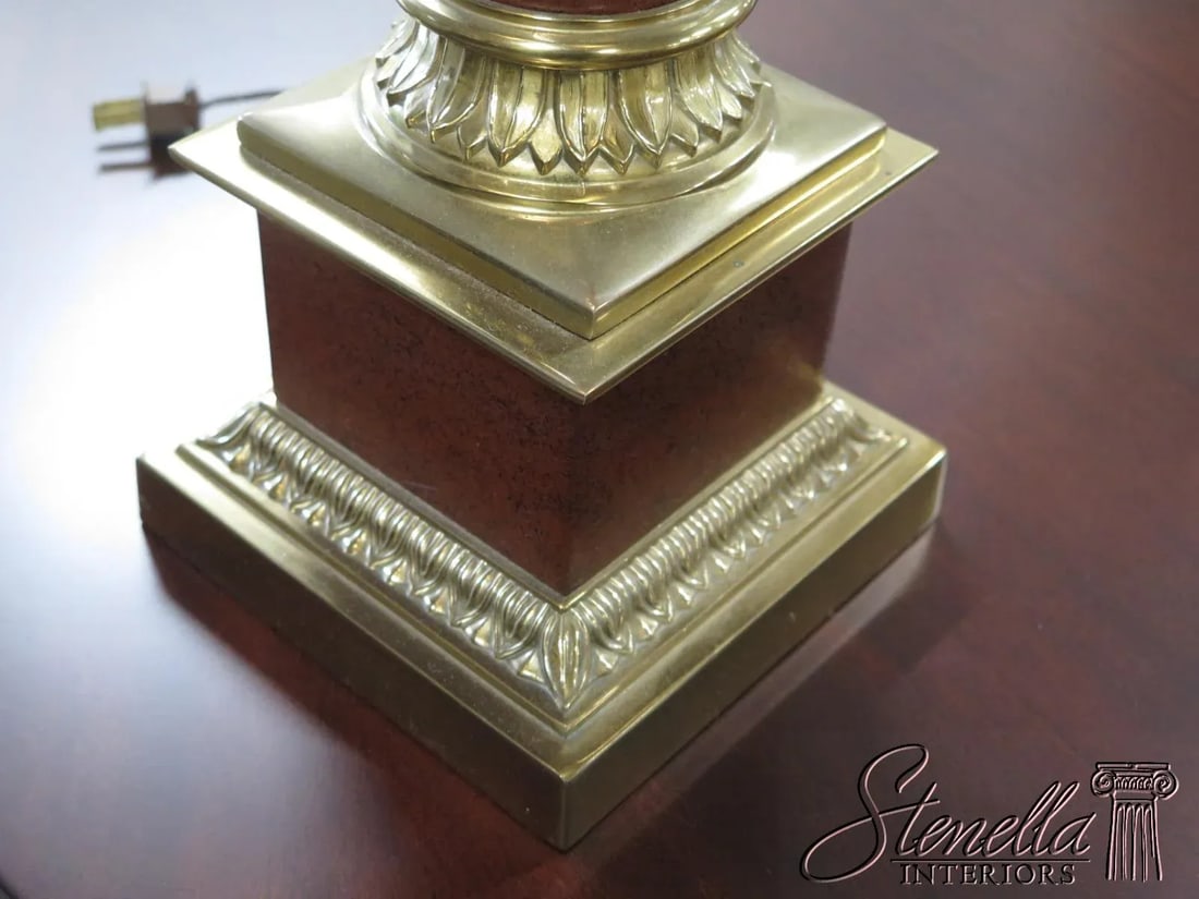 Stiffel Brass & Faux Finish Lamp - 2