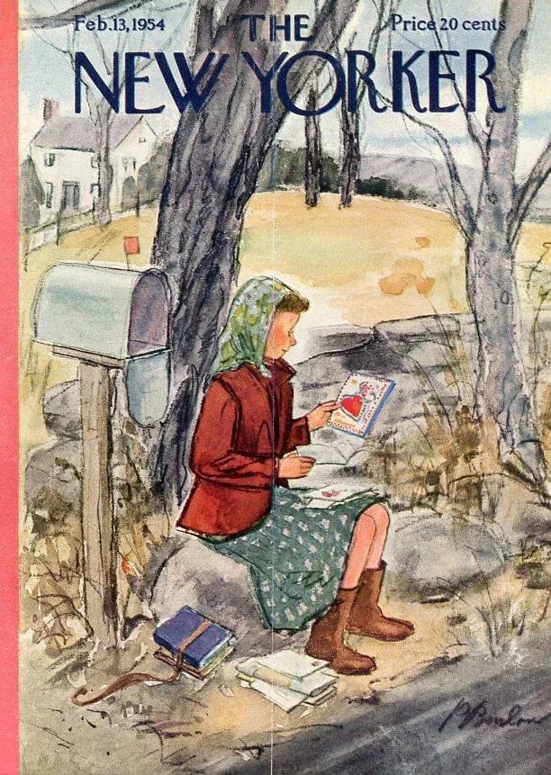 1954 Vintage New Yorker Cover, February 13 (Perry Barlow), Original New Yorker Magazine Cover, Roman - 2