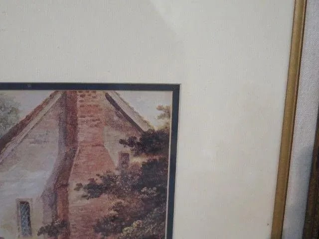 Large "Hunt Scene" Decorative Framed & Matted Print - 5