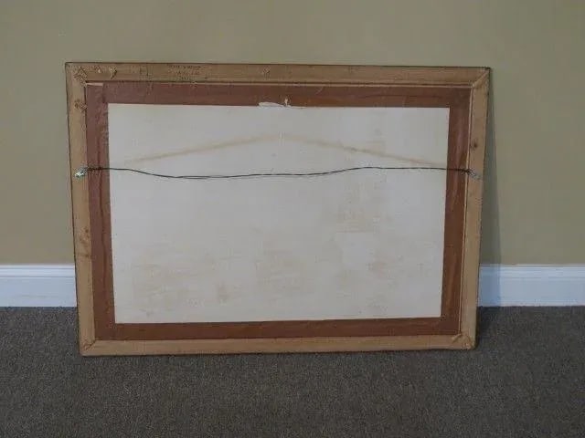 Large "Hunt Scene" Decorative Framed & Matted Print - 6