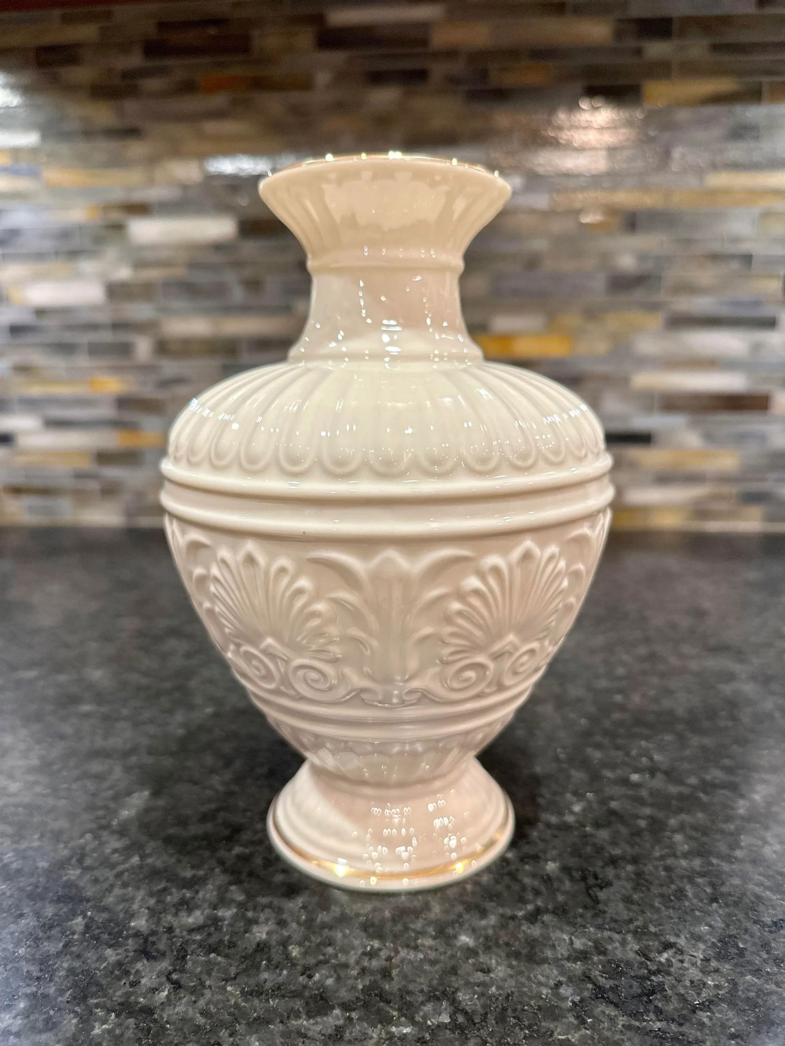Lenox Athenian Collection Vase Gold Trim - 9