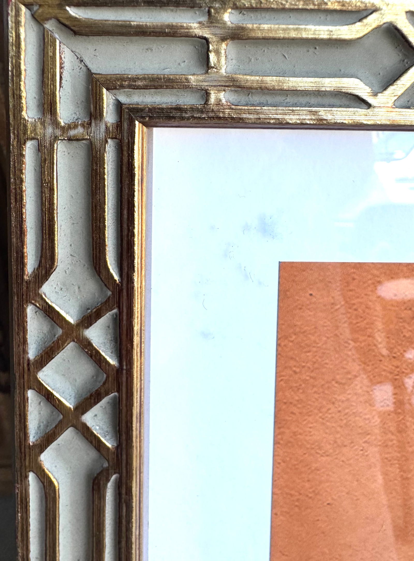 Dana Gibson Large Framed Orange Tiger Print - 8