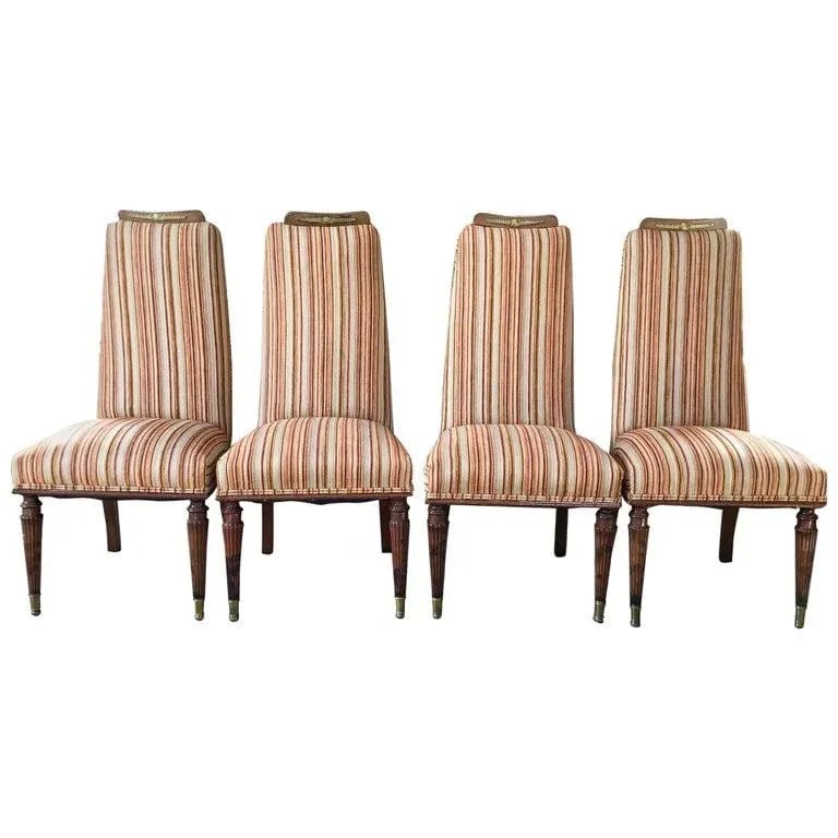 1950s Neoclassical Dining Chairs Set of Four Style Vittorio Dassi - 4