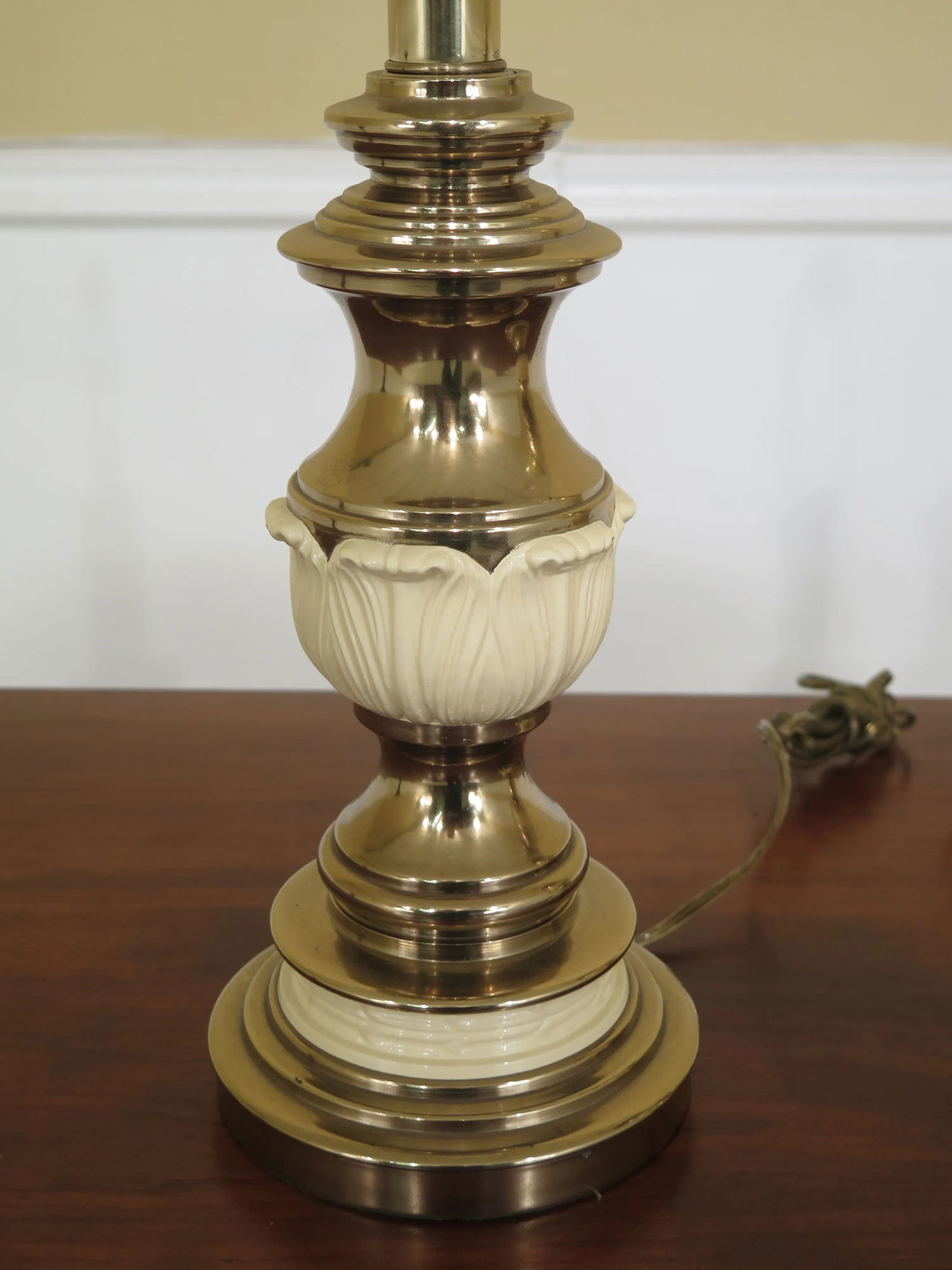 Rembrandt Regency Style Brass Table Lamps - a Pair - 2
