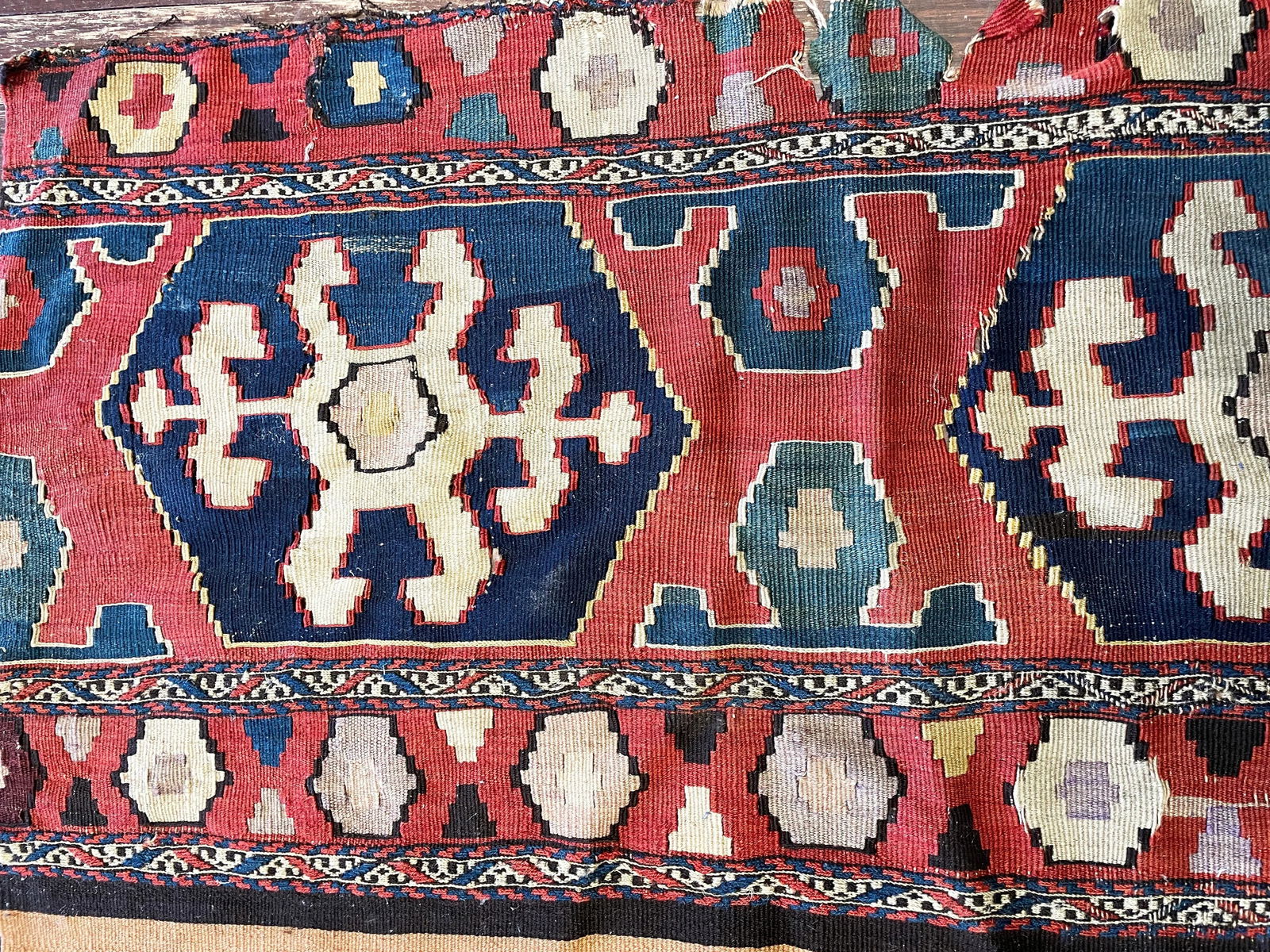 Antique Shahsavan Kilim/Rug, C-1900's as Is - 6